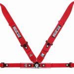 04716m1 sparco 4 point harness red