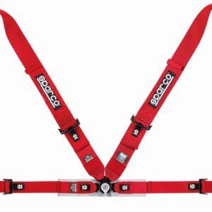 04716m1 sparco 4 point harness red