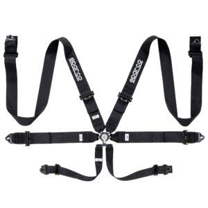 04818rac sparco 6 point harness black 01