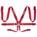 04818rac sparco 6 point harness red 01