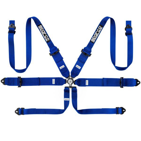 04818rh1 sparco 6 point harness blue