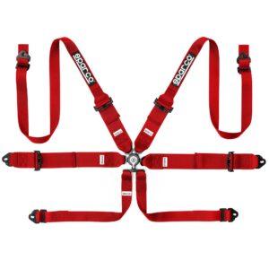 04818rh1 sparco 6 point harness red
