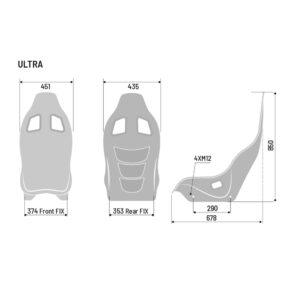 sparco ultra seat dimensions