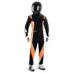 sparco 002341 kerb kart suit black orange 1