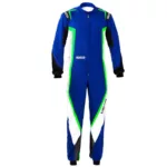 sparco 002341 kerb kart suit blue green